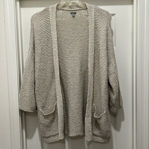 Aerie Beige Oversized Cardigan
